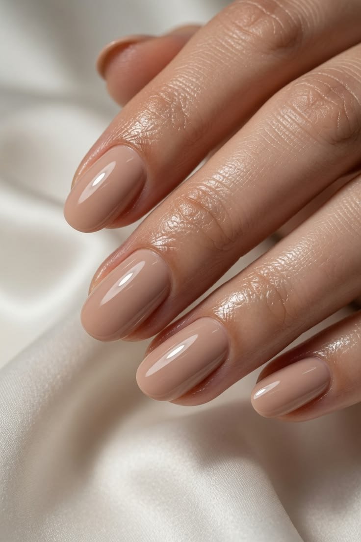 Clean Nails Aesthetic Design Brown