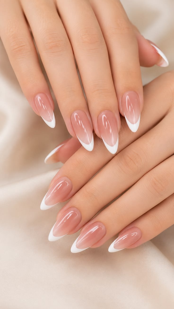 Clean Nails Aesthetic Almond French