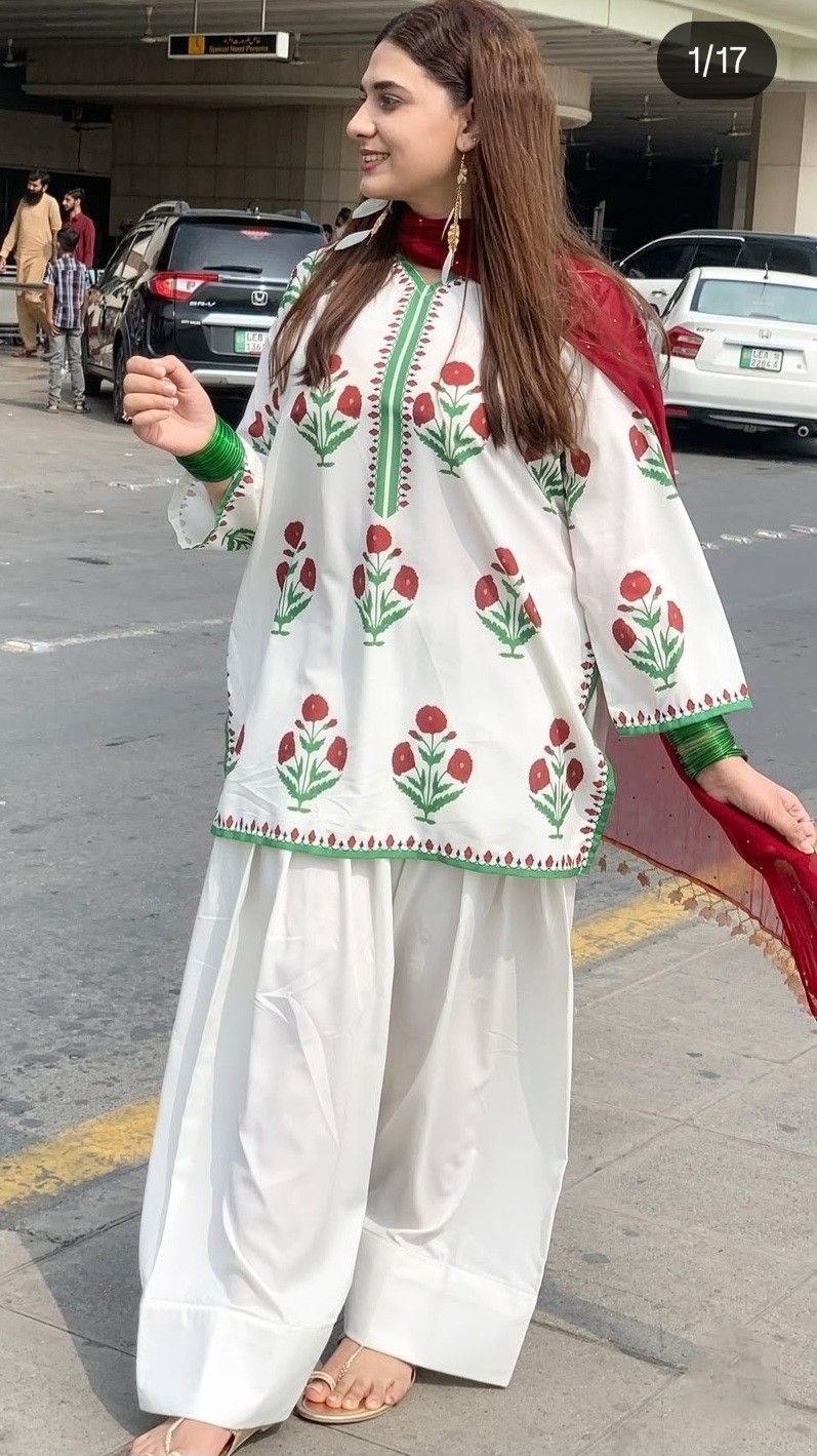 Short Shirts with Farshi Shalwar