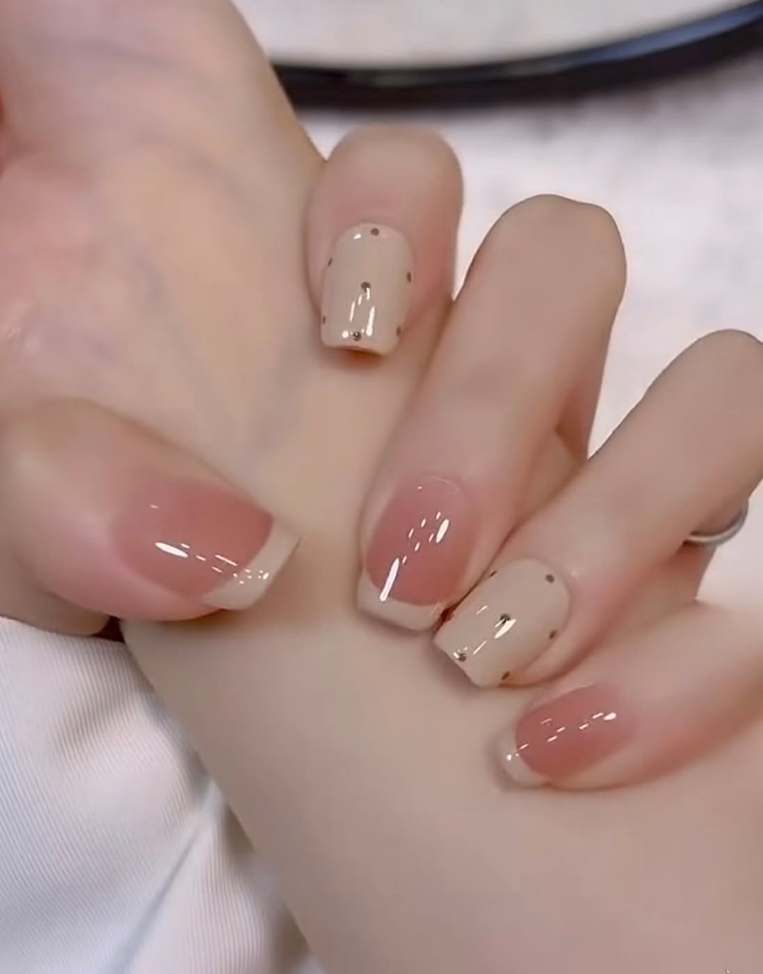 Clean Nails Aesthetic Short French