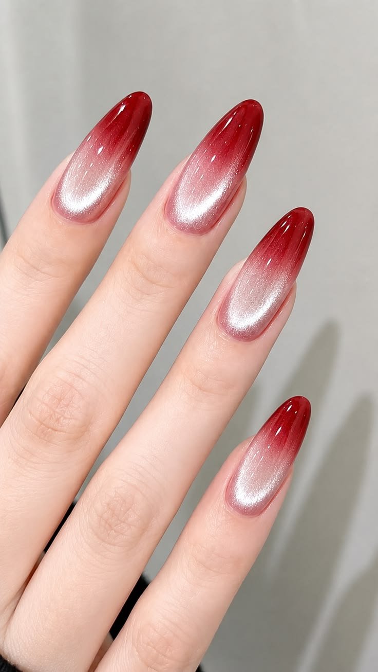 Clean Nails Aesthetic Almond Cat Eye