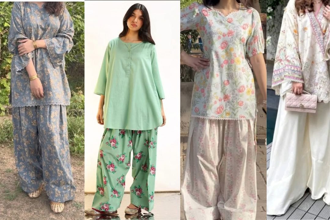 Short Shirt with Farshi Shalwar Lawn