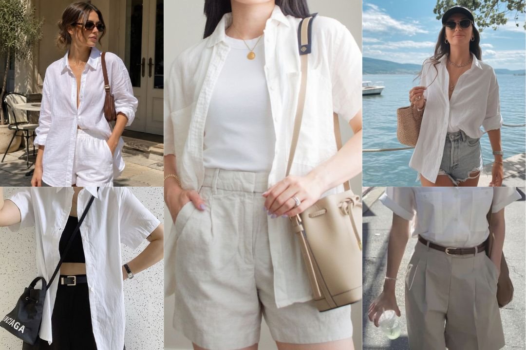 White Short Shirt Styling