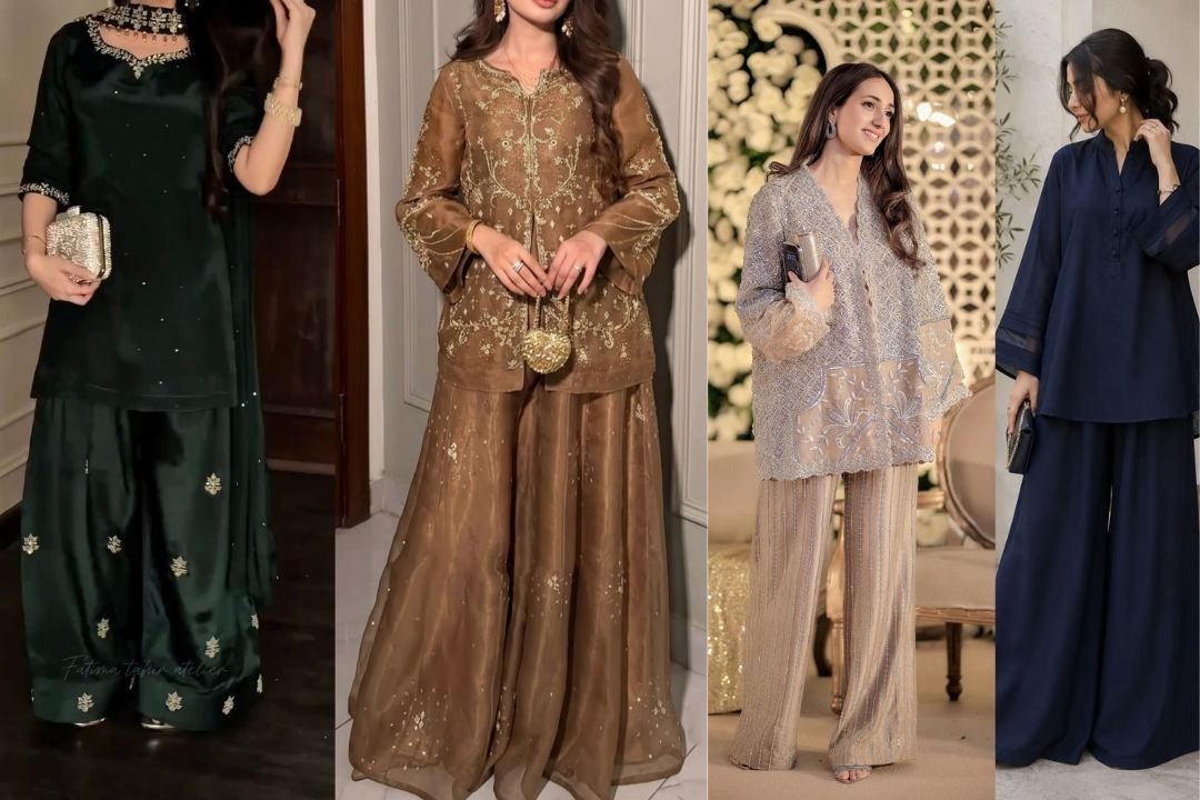 Short Shirt with Plazo Fancy Dress Pakistani