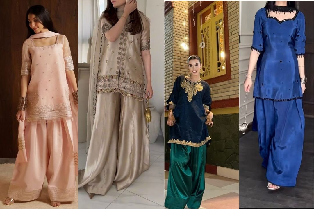 Short Shirt with Farshi Shalwar Silk
