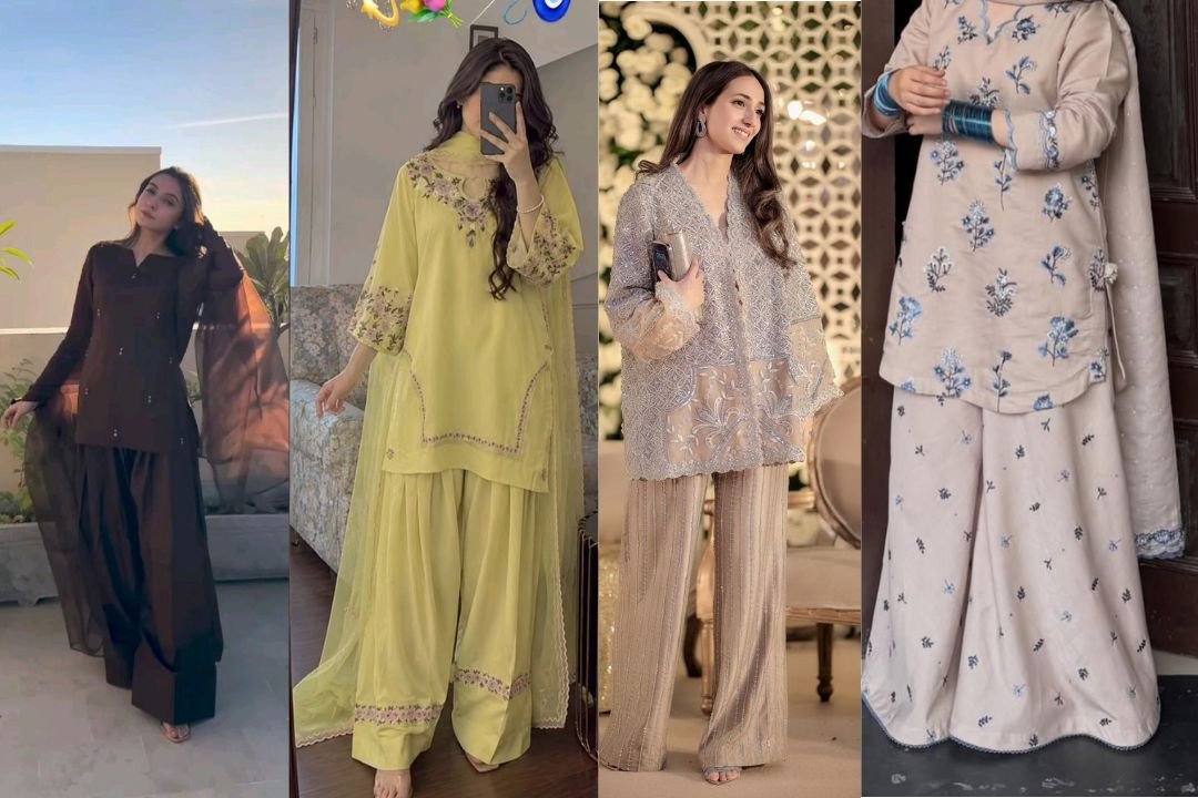 Short Shirt with Farshi Shalwar Outfit