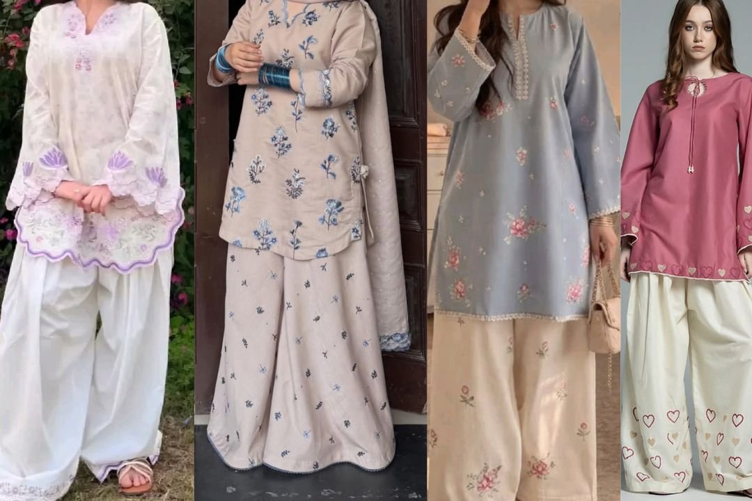 Short Shirt with Shalwar Design