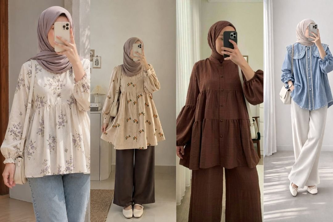 Short Shirt Outfit Women Hijab