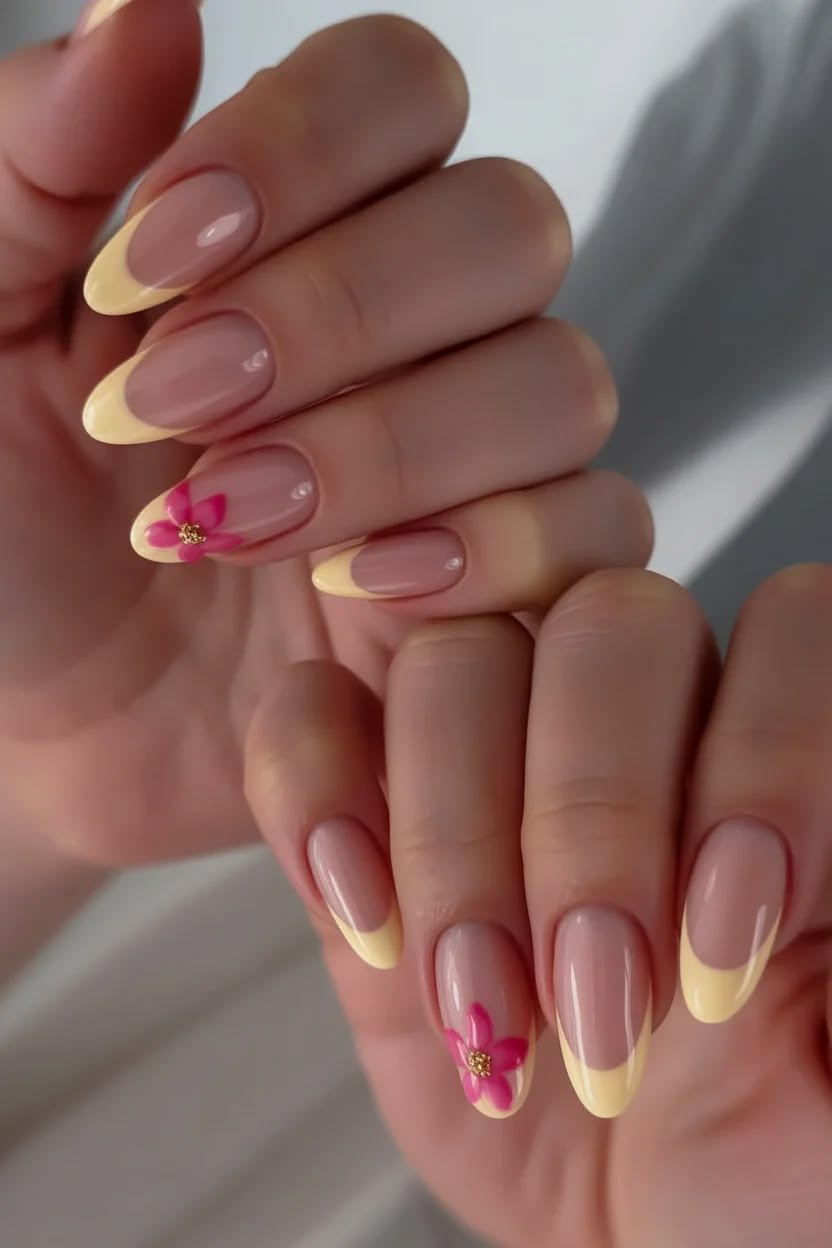 Clean Nails Aesthetic Almond French