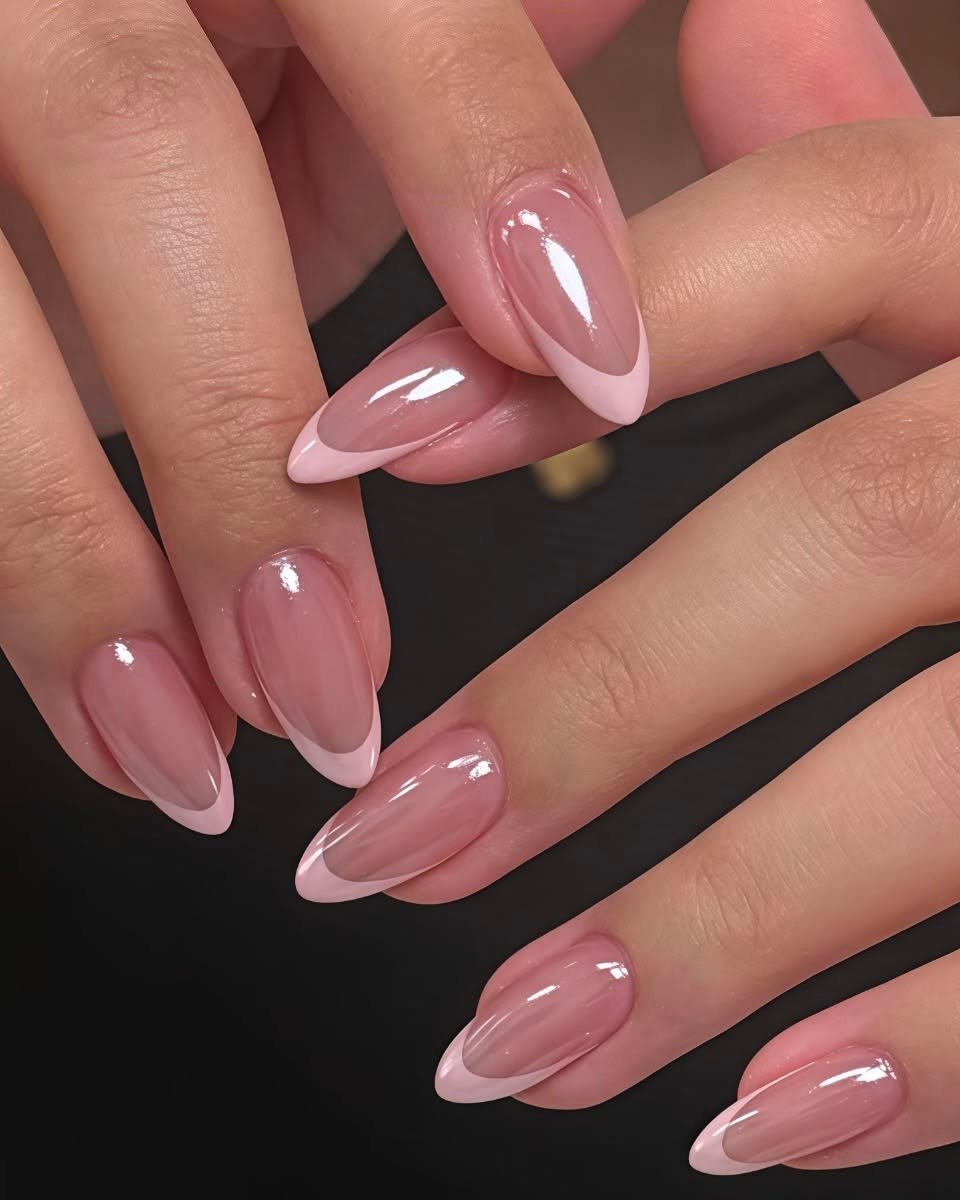 Clean Nails Aesthetic Almond French