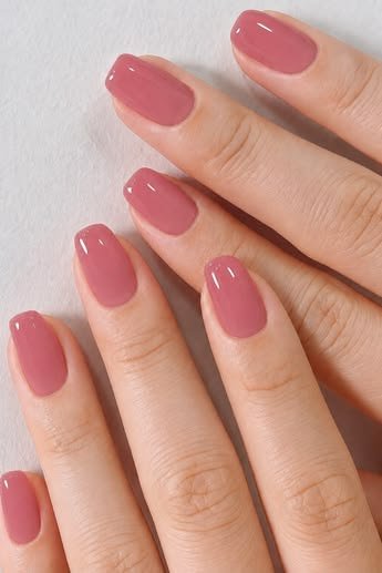 Clean Nails Aesthetic Short Pink