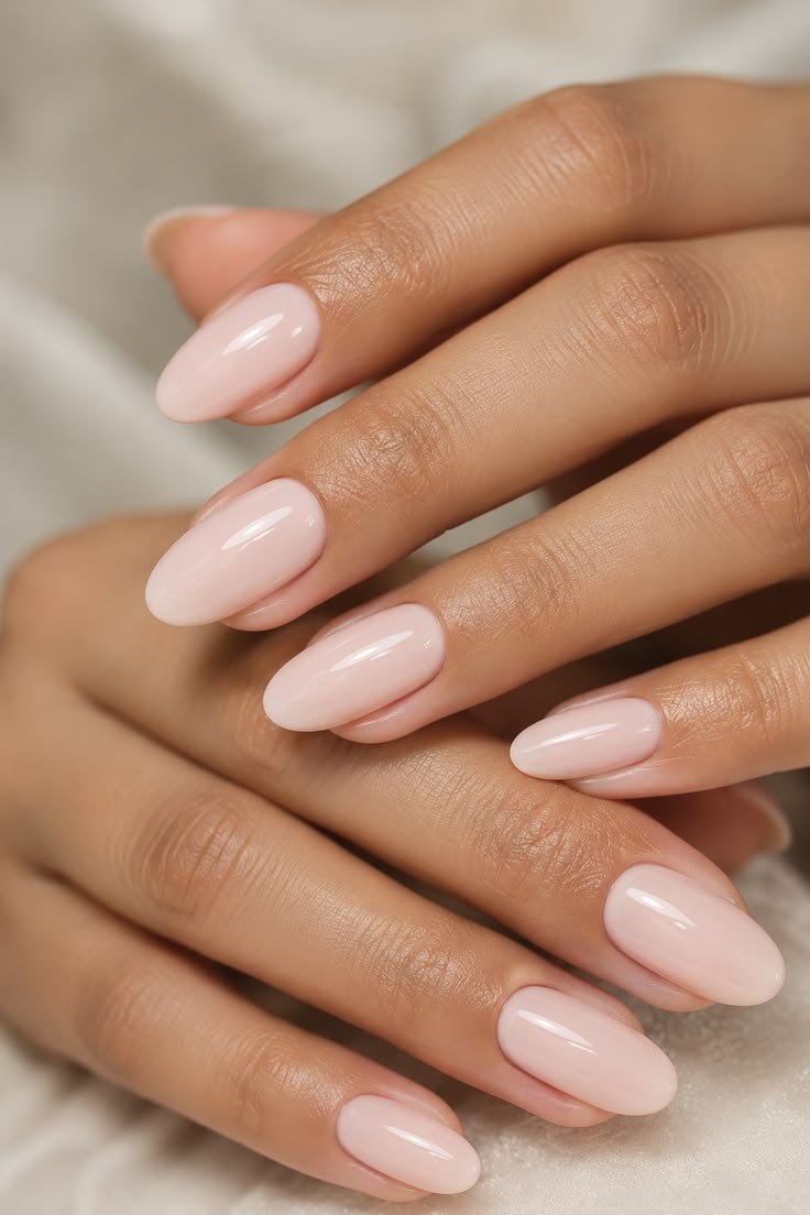 Clean Nails Aesthetic Almond Pink