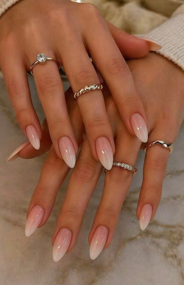 Clean Nails Aesthetic Almond Pink