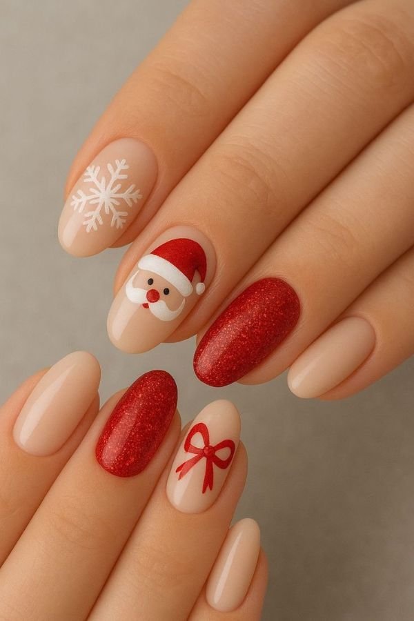 Christmas Nails Short