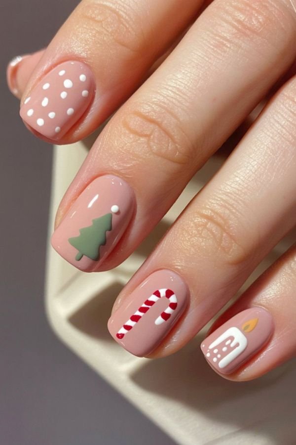 Christmas Nails Short